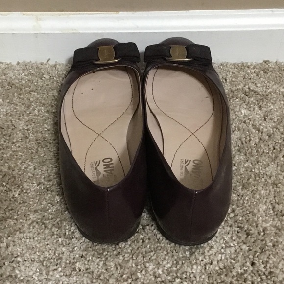 Plum Ferragamo Flats - Picture 3 of 4